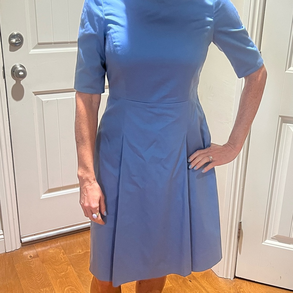 Brooks Brothers Blue Pleated Dress for Work